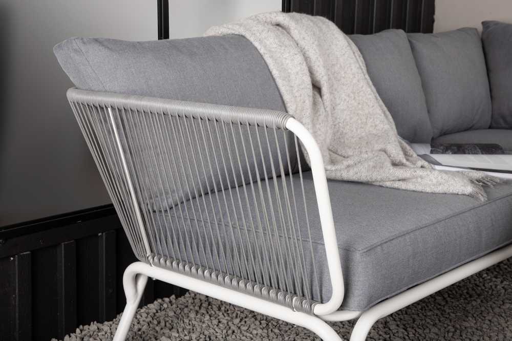Venture Design Kampinis sofaas, Roxo, 283x220.5 cm, Balta/Pilka