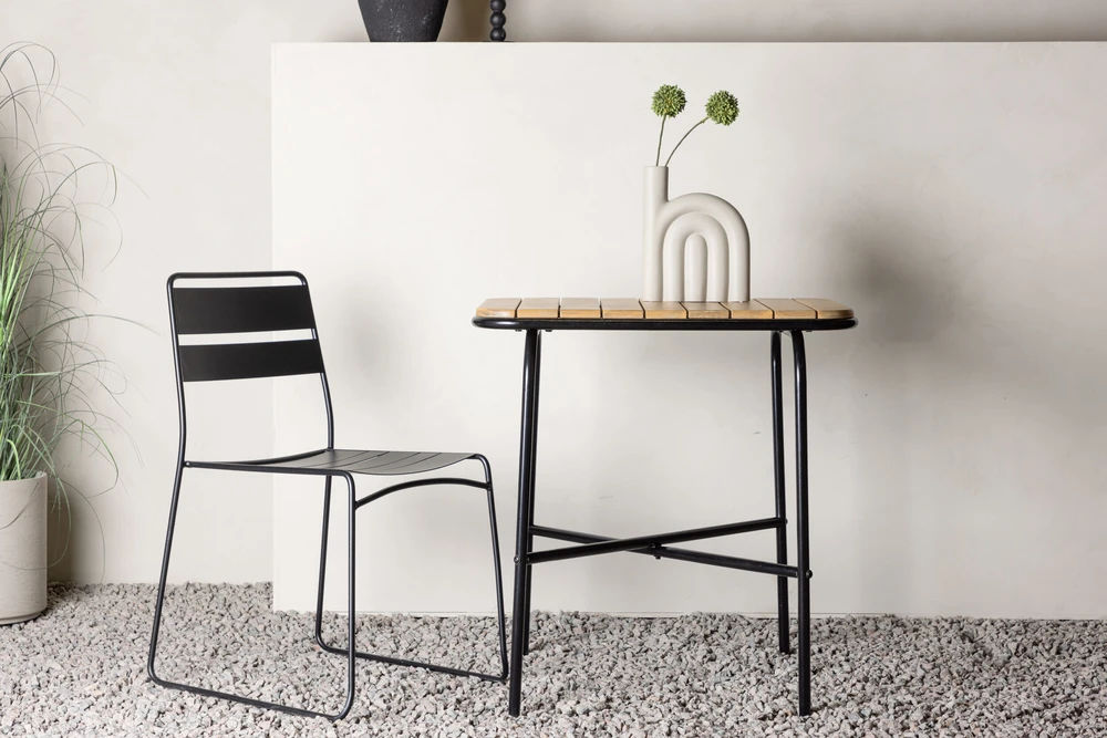 Venture Design Kavinės stalas, Holmbeck, 88x70x74 cm, Juodas