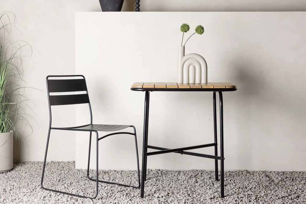 Venture Design Kavinės stalas, Holmbeck, 88x70x74 cm, Juodas