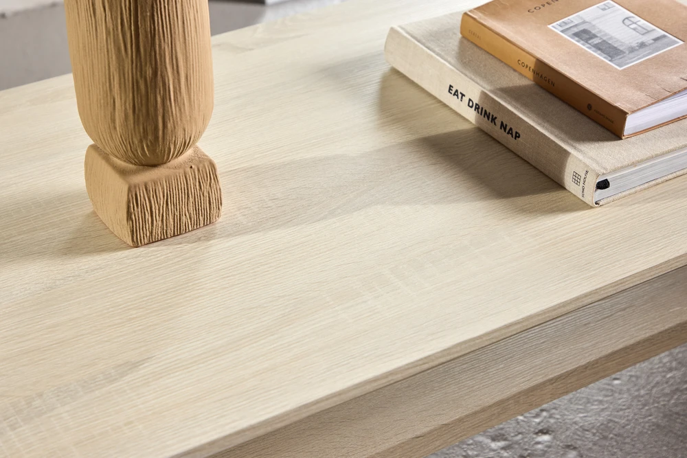Venture Design Kavos staliukas 110x50x38 cm Baltas MDF