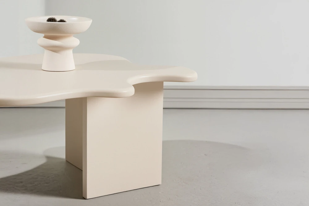 Venture Design Kavos staliukas 115x76x40 cm Smėlio spalvos MDF