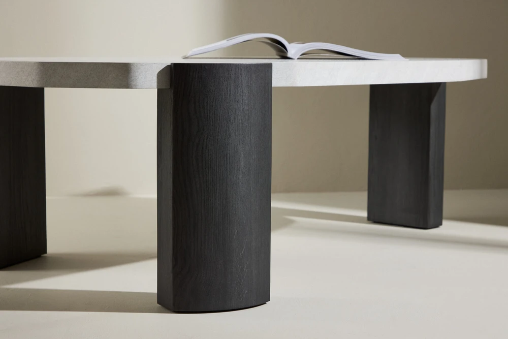 Venture Design Kavos staliukas Kres 125x70.5x40 cm Smėlio spalvos