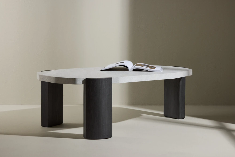 Venture Design Kavos staliukas Kres 125x70.5x40 cm Smėlio spalvos