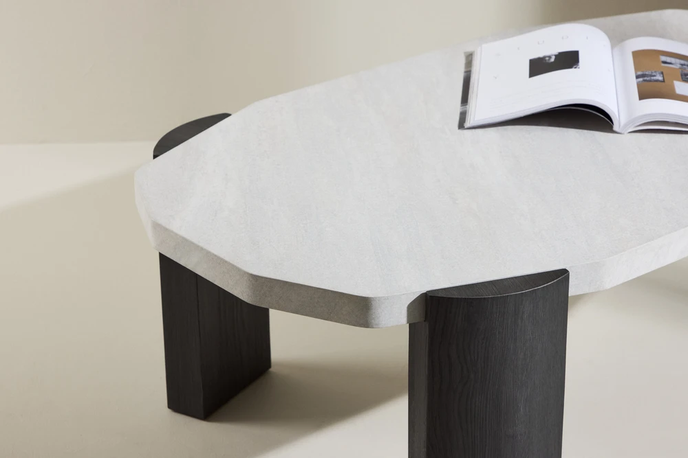 Venture Design Kavos staliukas Kres 125x70.5x40 cm Smėlio spalvos