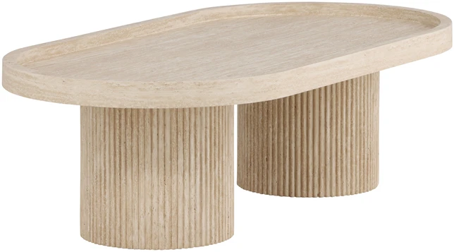 Venture Design Kavos staliukas Krille 120x60x35 cm Smėlio spalvos MDF