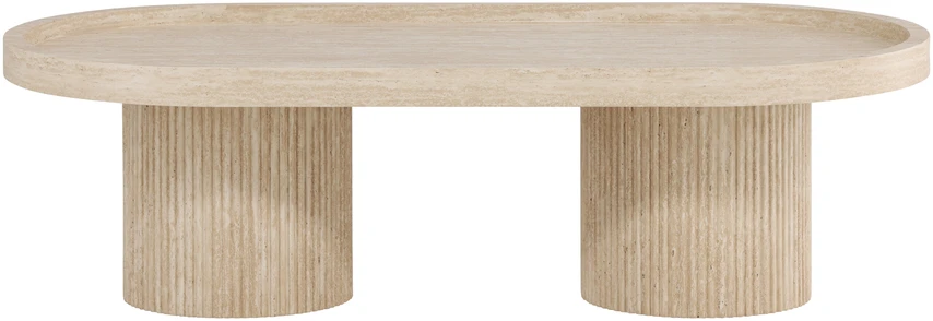 Venture Design Kavos staliukas Krille 120x60x35 cm Smėlio spalvos MDF