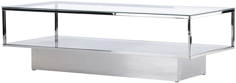 Venture Design Kavos staliukas, Maglehem, 130x60 cm, Sidabrinės spalvos