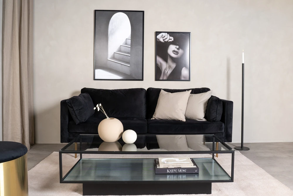 Venture Design Kavos staliukas, Maglehem, 130x60 cm, juodas