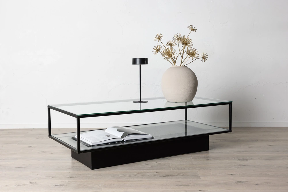 Venture Design Kavos staliukas, Maglehem, 130x60 cm, juodas