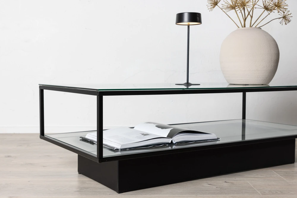 Venture Design Kavos staliukas, Maglehem, 130x60 cm, juodas