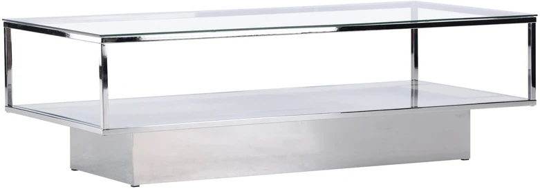 Venture Design Kavos staliukas, Maglehem, 130x60 cm, Sidabrinės spalvos