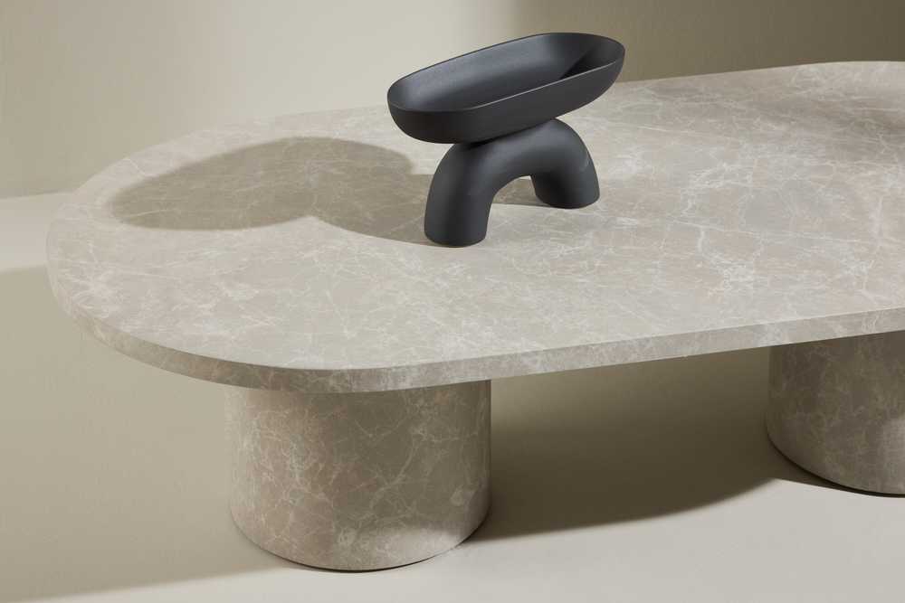 Venture Design Kavos staliukas Narvik 32x120x60 cm Smėlio spalvos MDF