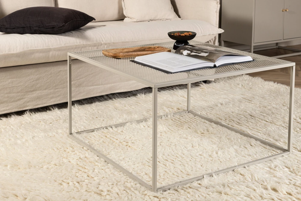 Venture Design Kavos staliukas, Netz sofa, 80x80 cm, Bežis