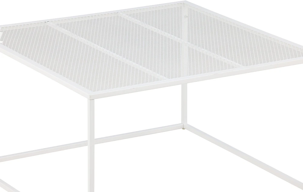 Venture Design Kavos staliukas, "Netz" sofa, 80x80 cm, Balta