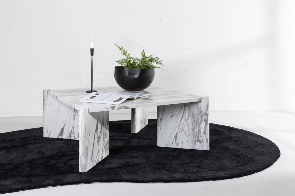 Venture Design Kavos staliukas, Rogaland, 100x100 cm, Balta