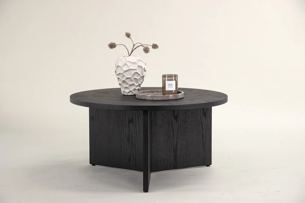 Venture Design Kavos staliukas, Saltö mažas, ø65 cm, juodas