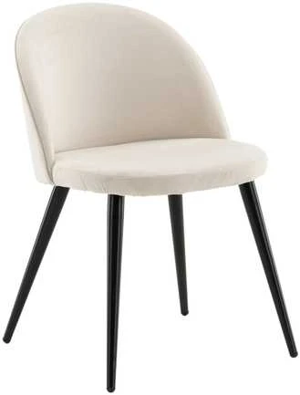 Venture Design Kėdė, aksominė Matstol 2 vnt., 57x50x76,5 cm, kreminė