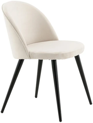 Venture Design Kėdė, aksominė Matstol 2 vnt., 57x50x76,5 cm, kreminė