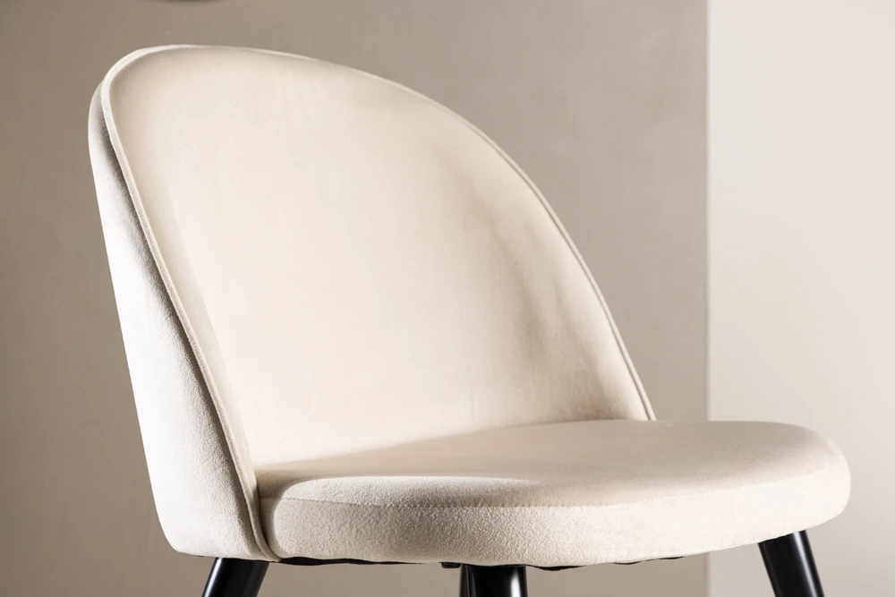 Venture Design Kėdė, aksominė Matstol 2 vnt., 57x50x76,5 cm, kreminė