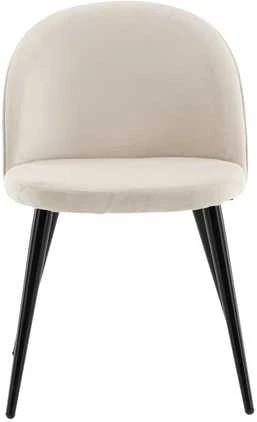 Venture Design Kėdė, aksominė Matstol 2 vnt., 57x50x76,5 cm, kreminė