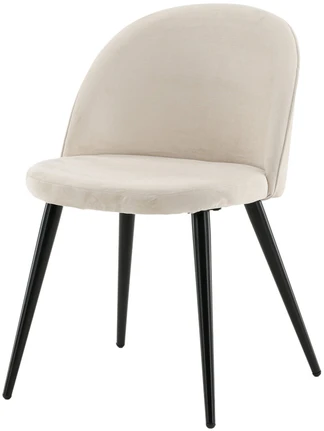 Venture Design Kėdė, aksominė Matstol 2 vnt., 57x50x76,5 cm, kreminė