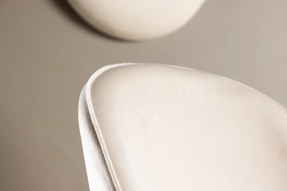 Venture Design Kėdė, aksominė Matstol 2 vnt., 57x50x76,5 cm, kreminė