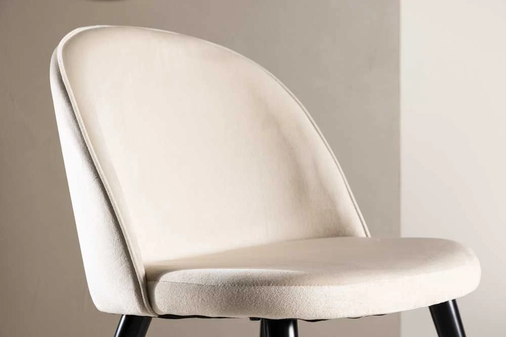 Venture Design Kėdė, aksominė Matstol 2 vnt., 57x50x76,5 cm, kreminė