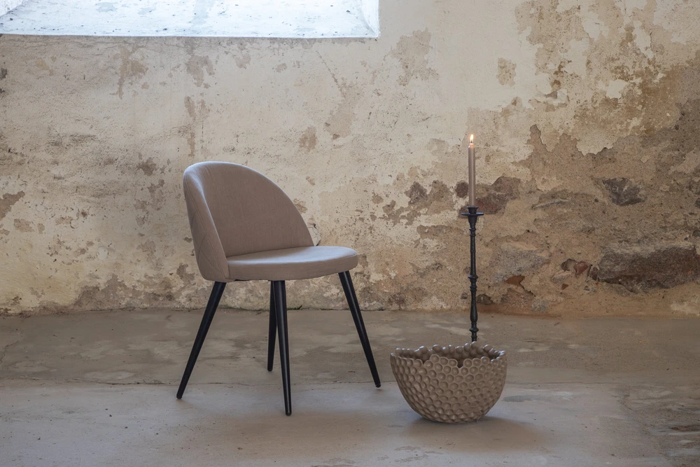 Venture Design Kėdė, aksominė siūlė, 57x76.5x50 cm, Bėžinės spalva