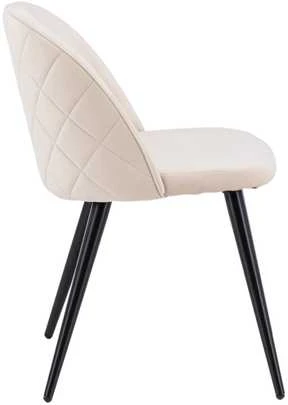 Venture Design Kėdė, aksominė siūlė, 57x76.5x50 cm, kreminė spalva
