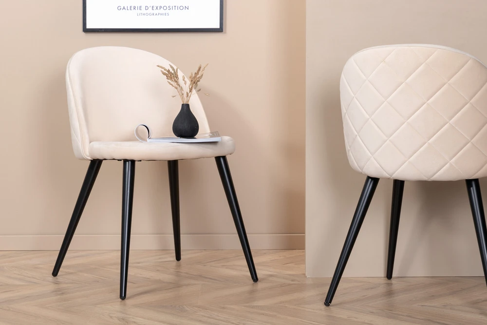 Venture Design Kėdė, aksominė siūlė, 57x76.5x50 cm, Bėžinės spalva