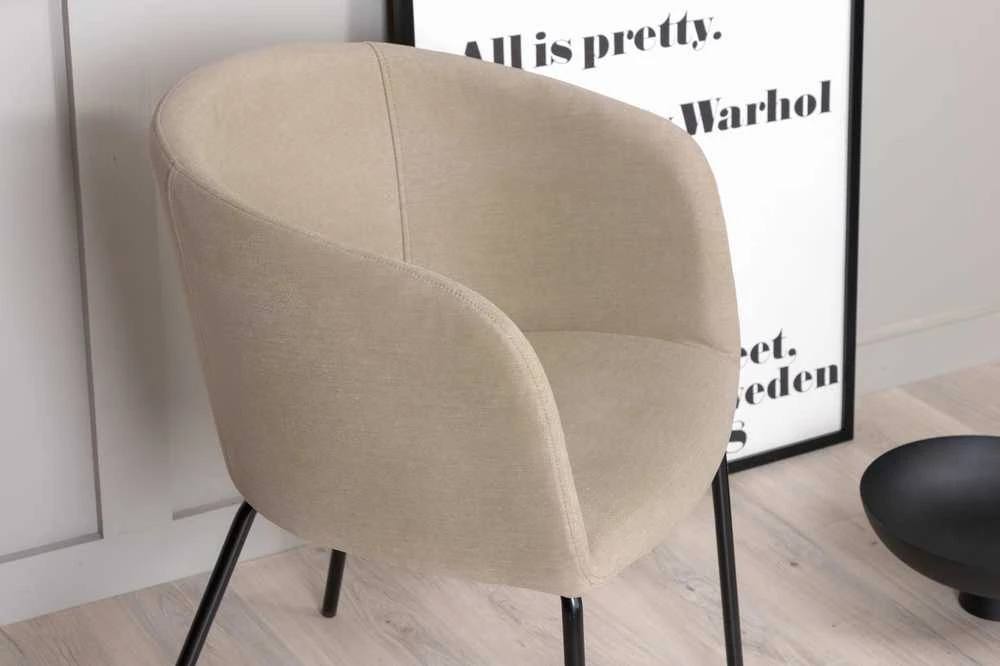 Fotelis Venture Design Berit, smėlio spalvos