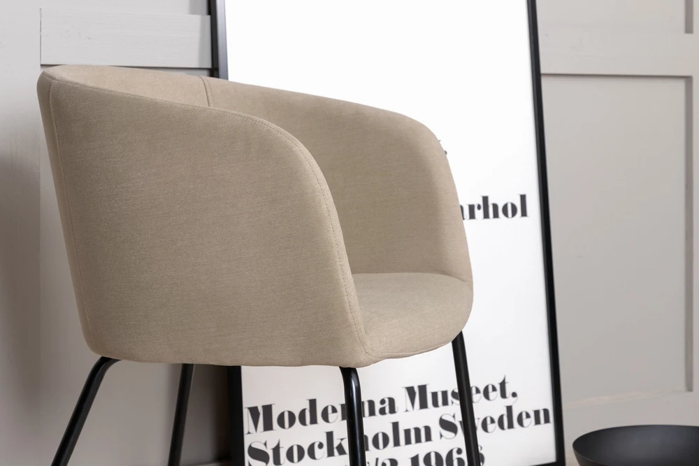 Fotelis Venture Design Berit, smėlio spalvos