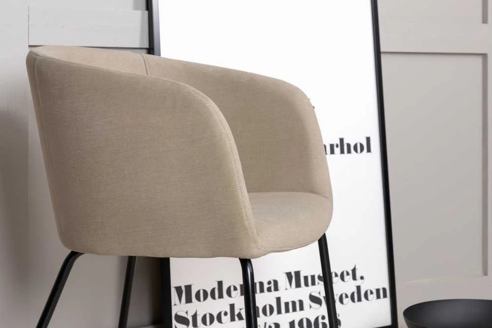 Fotelis Venture Design Berit, smėlio spalvos