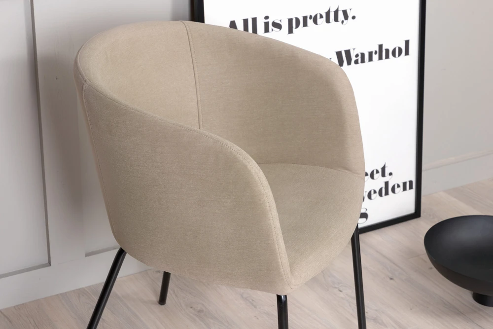 Fotelis Venture Design Berit, smėlio spalvos