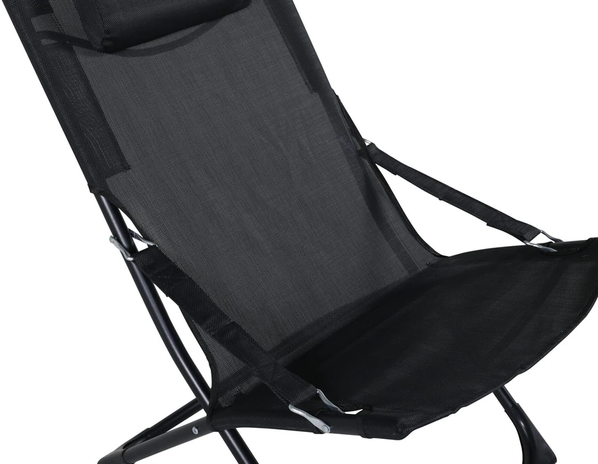 Venture Design Kėdė, Sevilijos sulankstoma atsipalaidavimo, 84x89x63 cm, Juoda