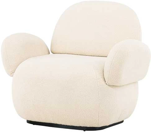 Fotelis Venture Design Kėdė, Sevilla viengulė sofa, 84x87x105 cm, kreminė spalva