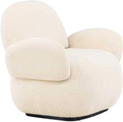 Fotelis Venture Design Kėdė, Sevilla viengulė sofa, 84x87x105 cm, kreminė spalva
