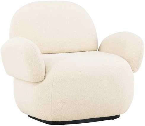 Fotelis Venture Design Kėdė, Sevilla viengulė sofa, 84x87x105 cm, kreminė spalva