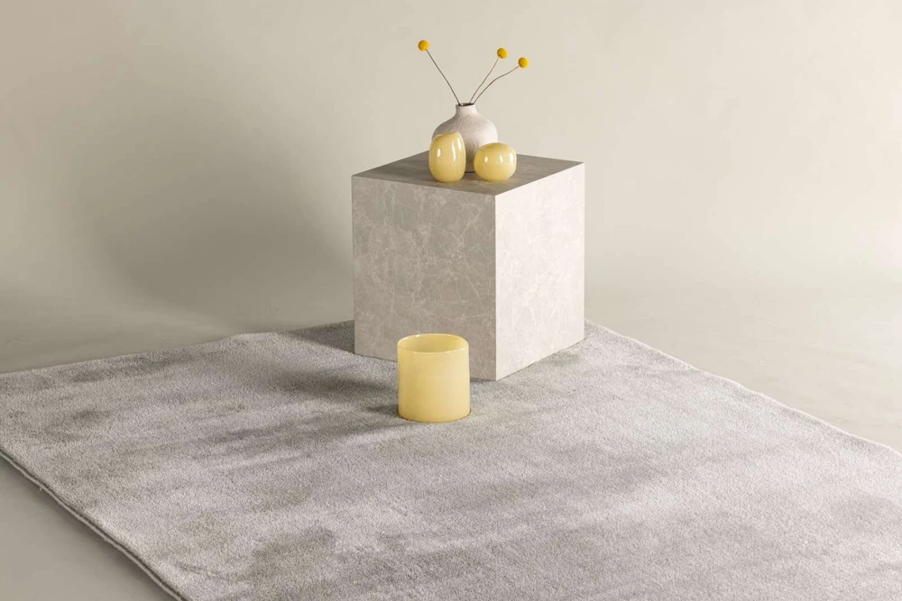 Venture Design Kilimas, Blanca poliesteris, 290x200 cm, šviesiai pilkas