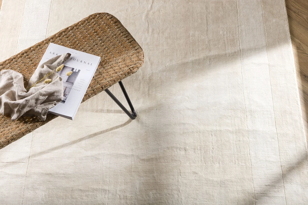 Venture Design Kilimas, Boston Viskoze, 230x160 cm, Balta