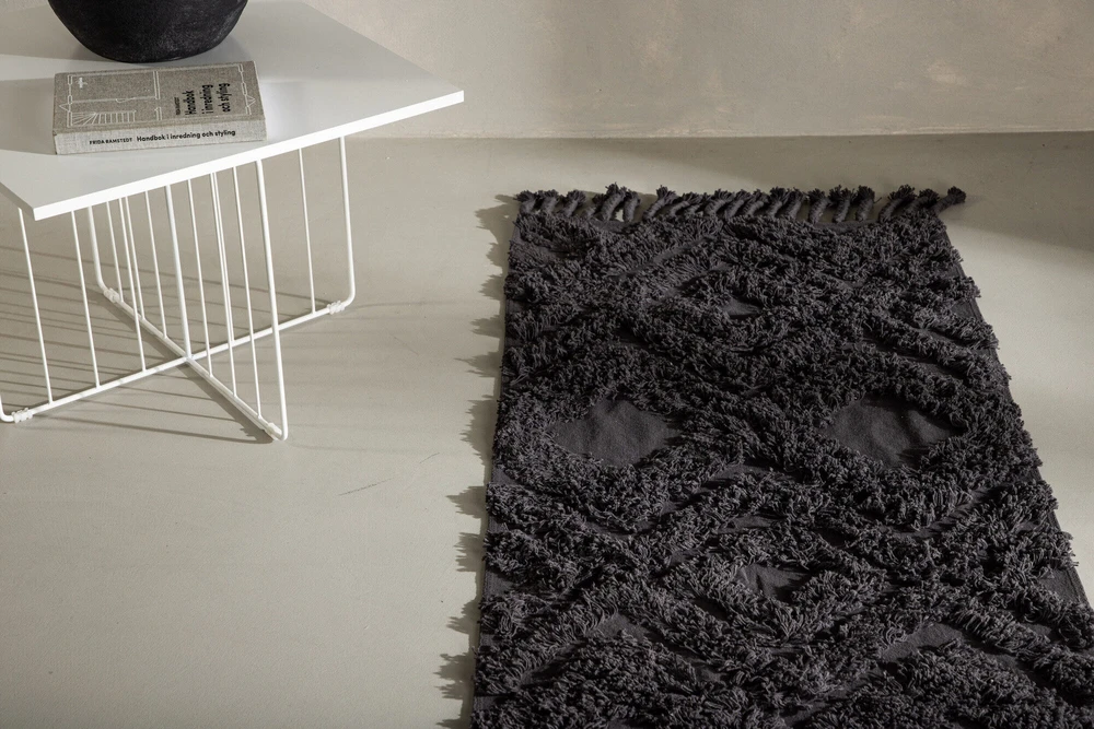 Venture Design Kilimas, Hilma medvilnės, 200x70 cm, Tamsiai pilkas