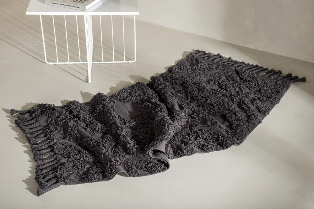 Venture Design Kilimas, Hilma medvilnės, 200x70 cm, Tamsiai pilkas