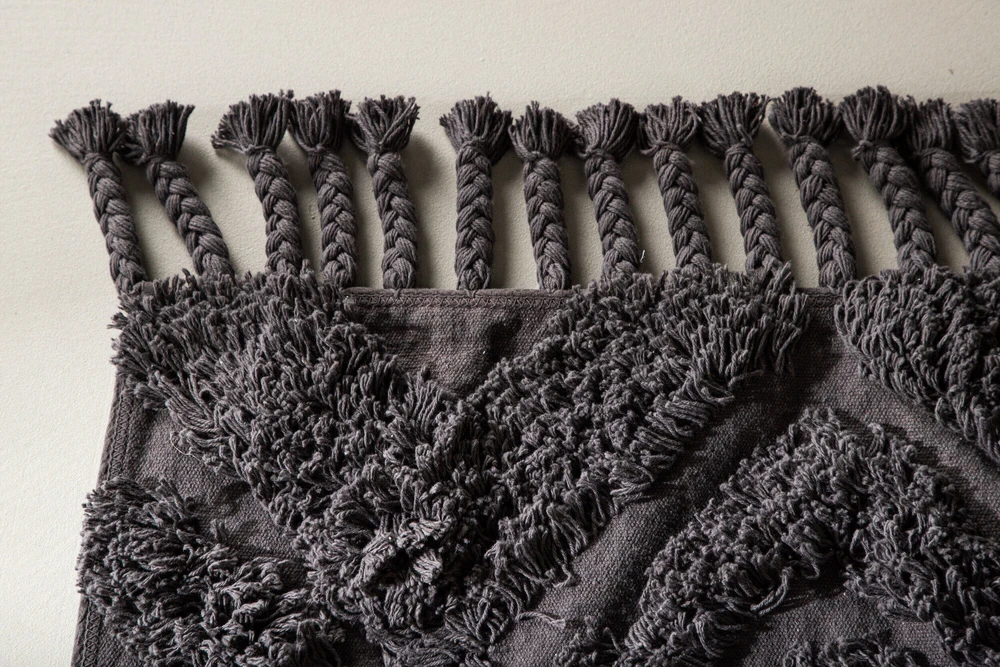 Venture Design Kilimas, Hilma medvilnės, 200x70 cm, Tamsiai pilkas