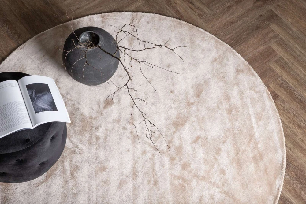 Venture Design Kilimas, Indra Viskoze, ø200 cm, Bežinis