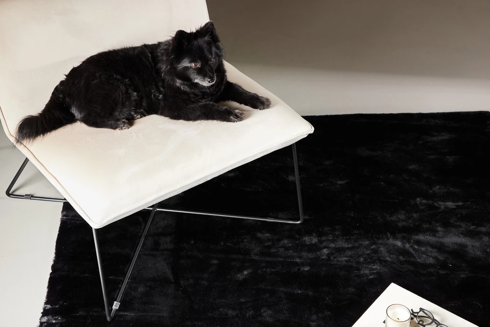 Venture Design Kilimas Mat, Nina, poliesteris, 300x200 cm, juodas