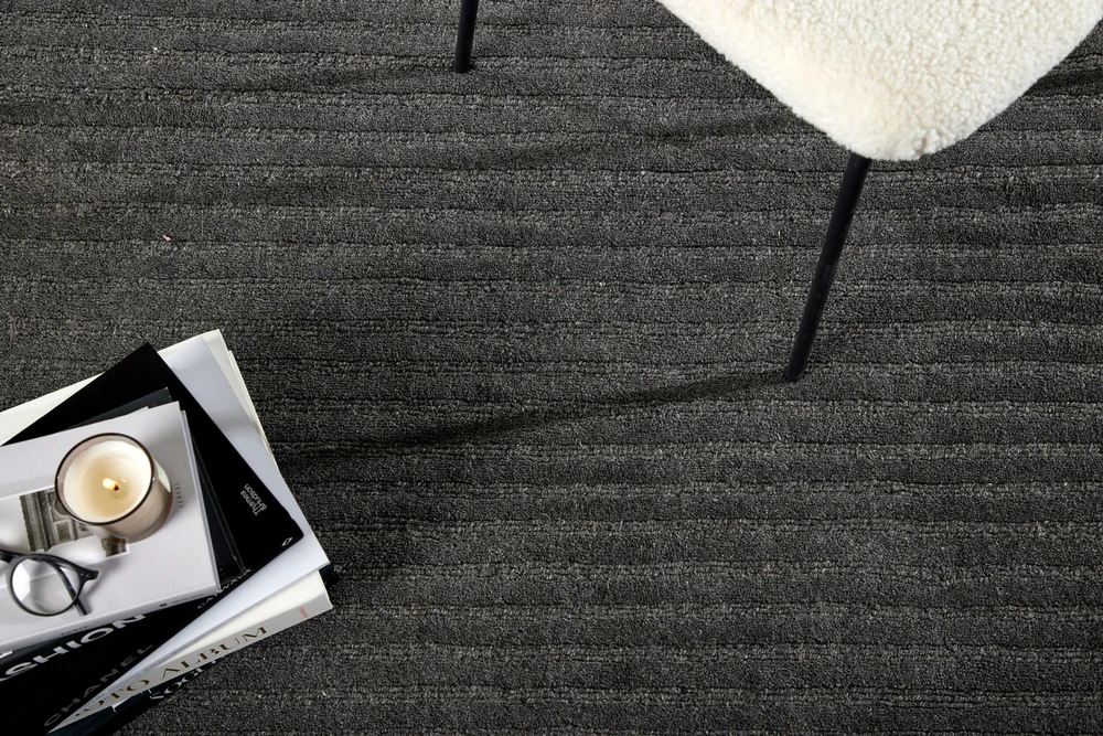 Venture Design Kilimas, Milton Vilna/Poliesteris/Medvilnė, 230x160 cm, Tamsiai pilkas
