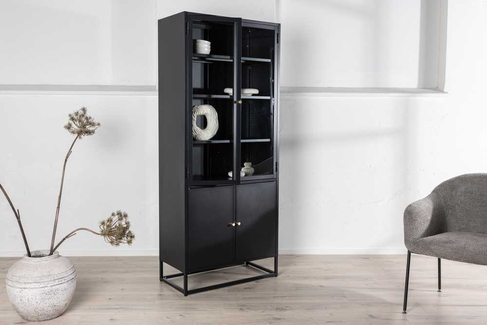 Venture Design Knygų lentyna, Bakal, 80x40.5x190 cm, Juoda