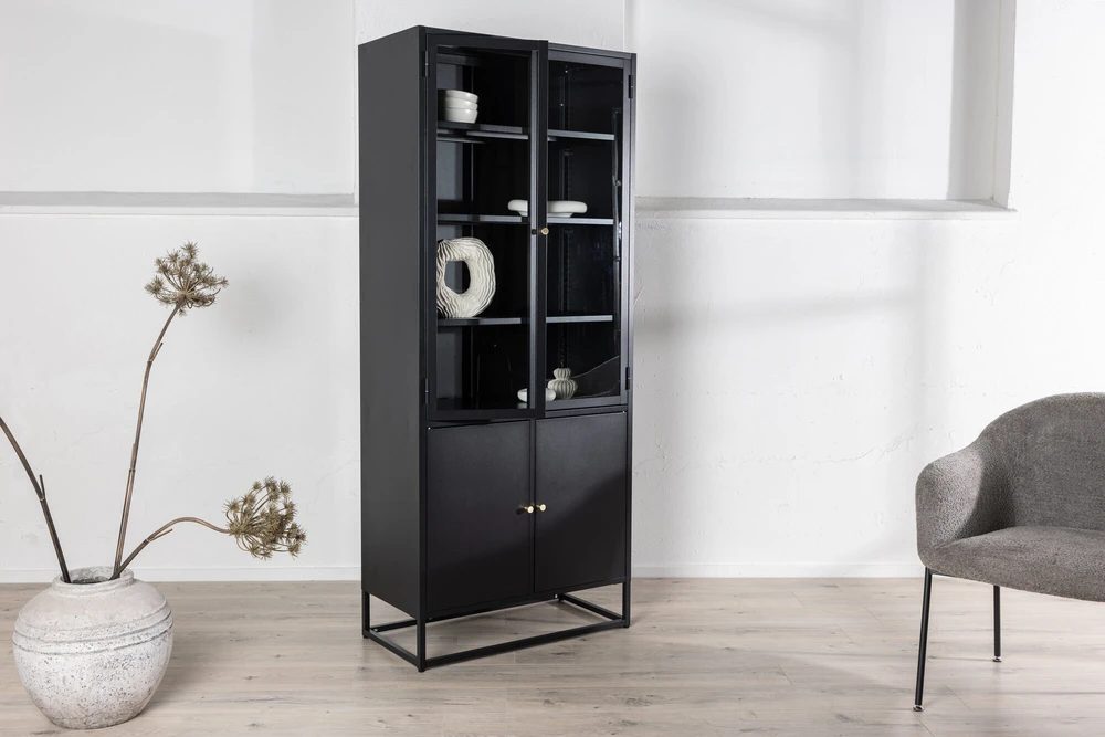 Venture Design Knygų lentyna, Bakal, 80x40.5x190 cm, Juoda