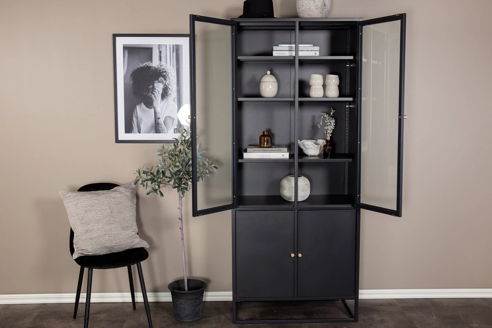 Venture Design Knygų lentyna, Bakal, 80x40.5x190 cm, Juoda