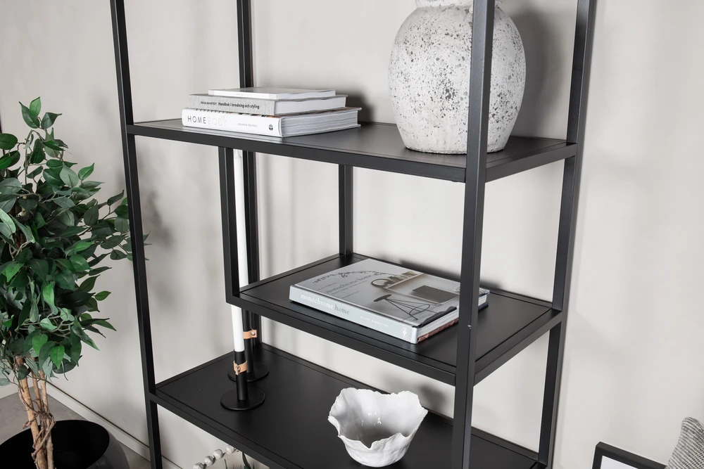 Venture Design Knygų spinta 85x35x188 cm Juodas plienas